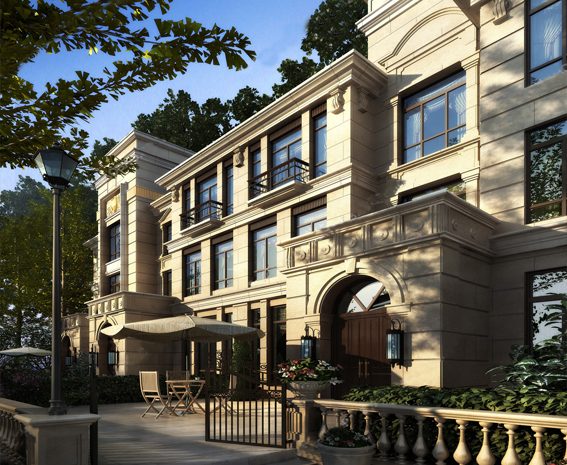 صحنه کلاسیک خارجی European Villa Exterior Scene 02