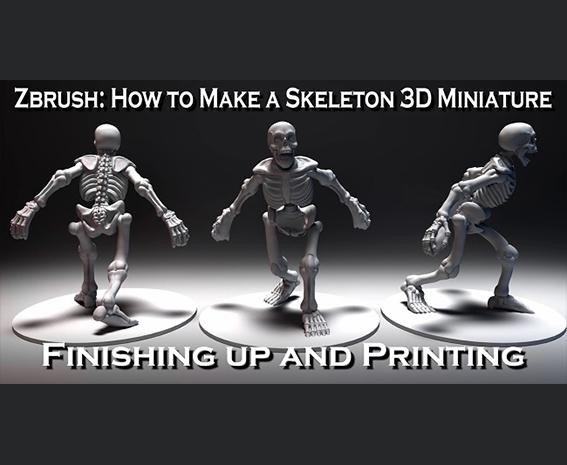 آموزش مدلسازی اسکلت قابل پرینت سه بعدی در Zbrush