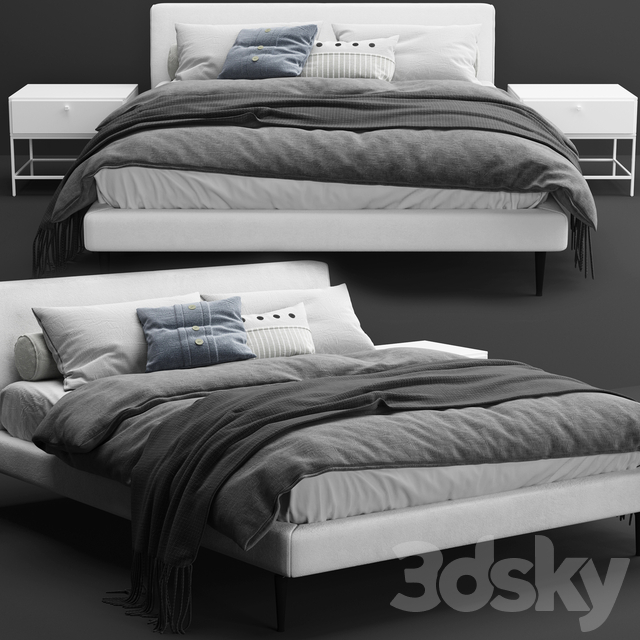 مدل سه بعدی تخت مدرن 377