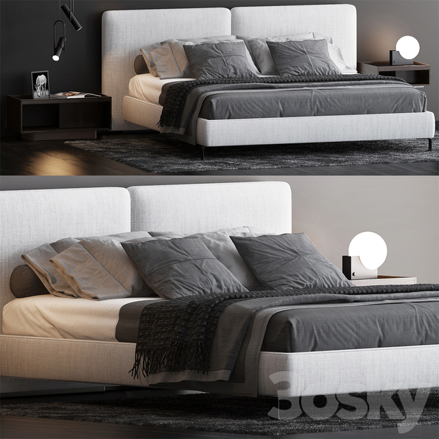 مدل سه بعدی تخت مدرن 395