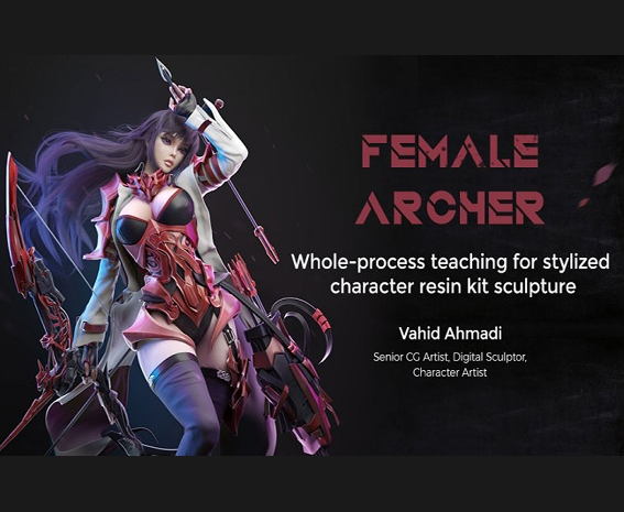 آموزش کاراکتر زن کماندار در ZBrush