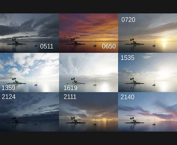 تصاویر HDRI آسمان مجموعه PG Skies