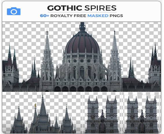 61 تصویر کات اوت ساختمان های گوتیک مخصوص پست پروداکشن از شرکت Photobash