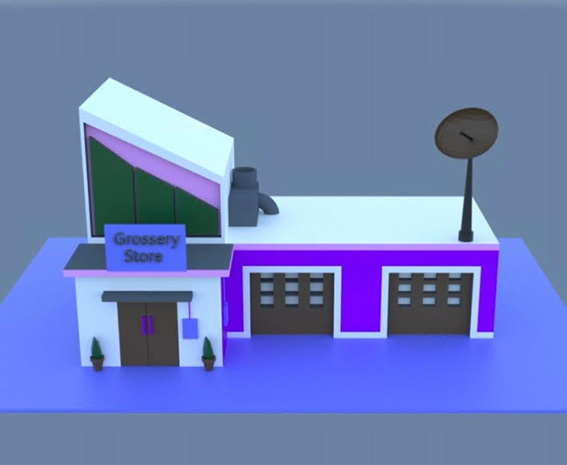 آموزش انیمیشن فروشگاه مواد غذایی در Cinema 4D