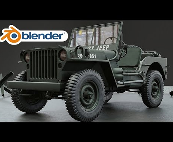 آموزش رندرینگ جیپ Willys MP 1942 از صفر تا صد در Blender