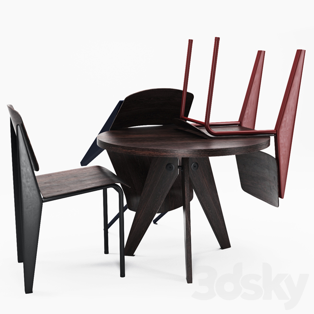 مدل سه بعدی میز نهارخوری 343
