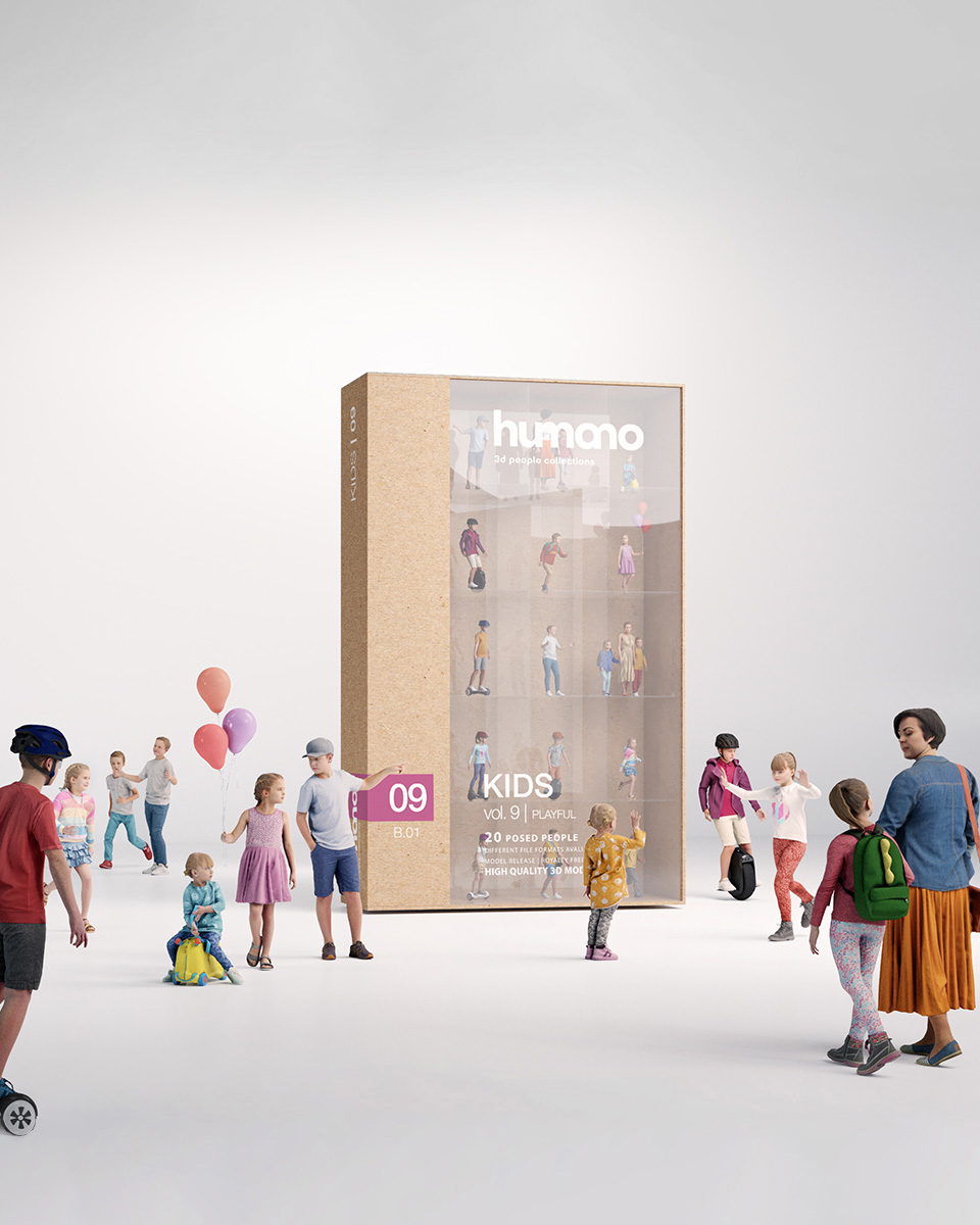 مدل های سه بعدی کاراکتر انسان از شرکت Humano 3D(مجموعه نهم)