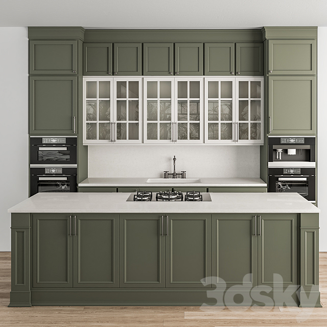 مدل سه بعدی کابینت کلاسیک 43