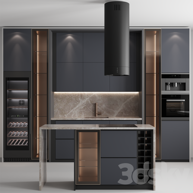 مدل سه بعدی کابینت مدرن 171