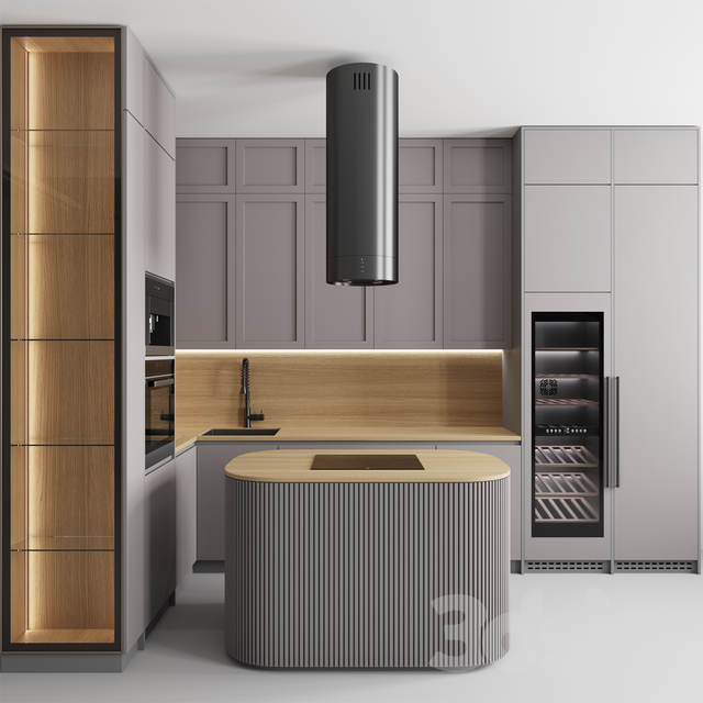 مدل سه بعدی کابینت مدرن 168