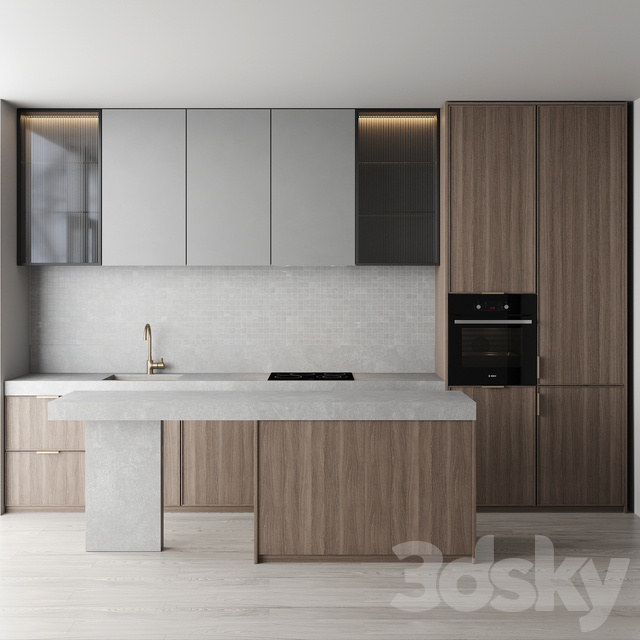 مدل سه بعدی کابینت مدرن 167