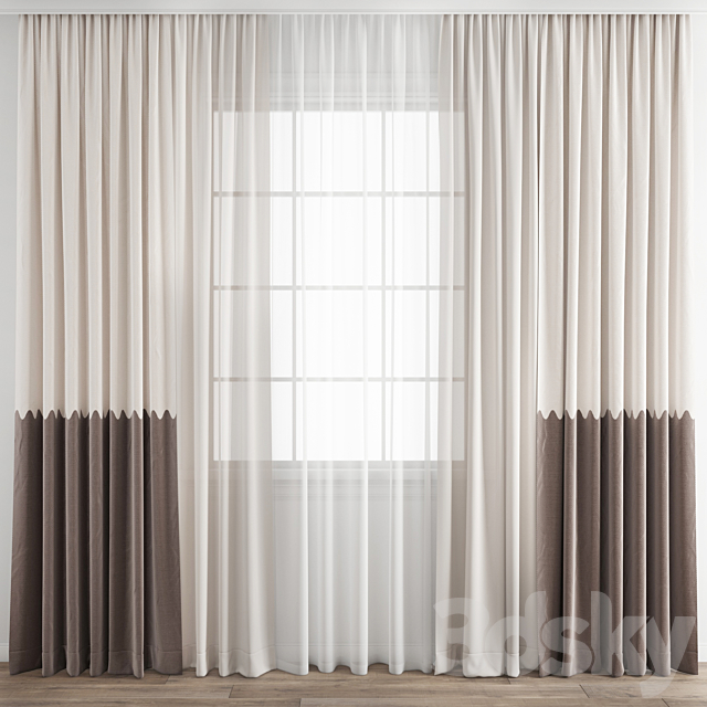 مدل سه بعدی پرده 195