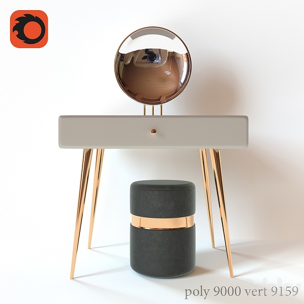 مدل سه بعدی میز آرایش 100