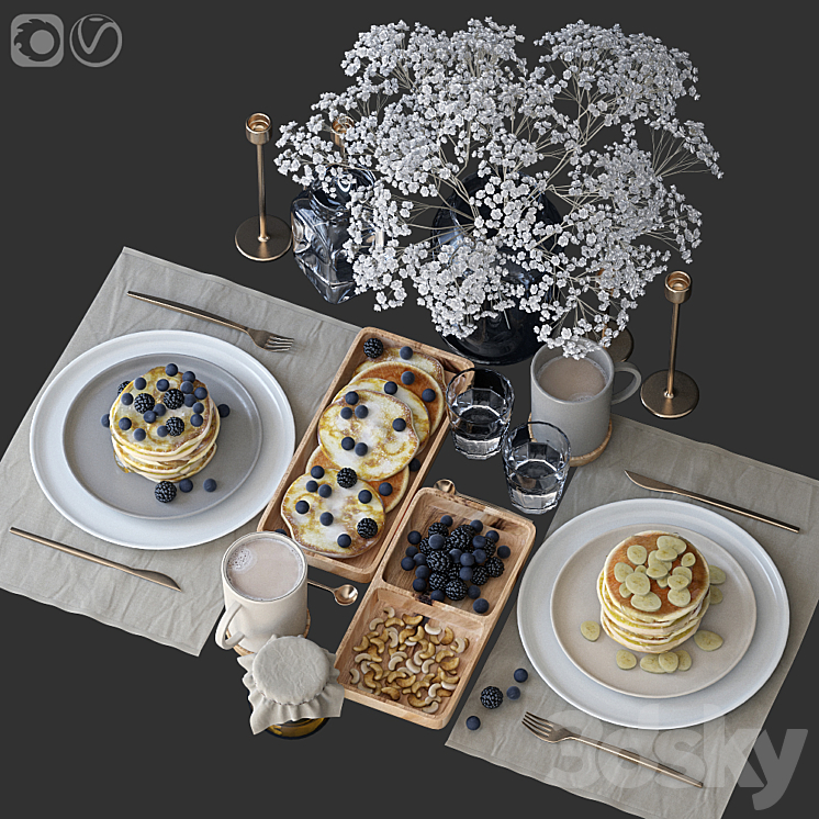 مدل سه بعدی میز غذا 153
