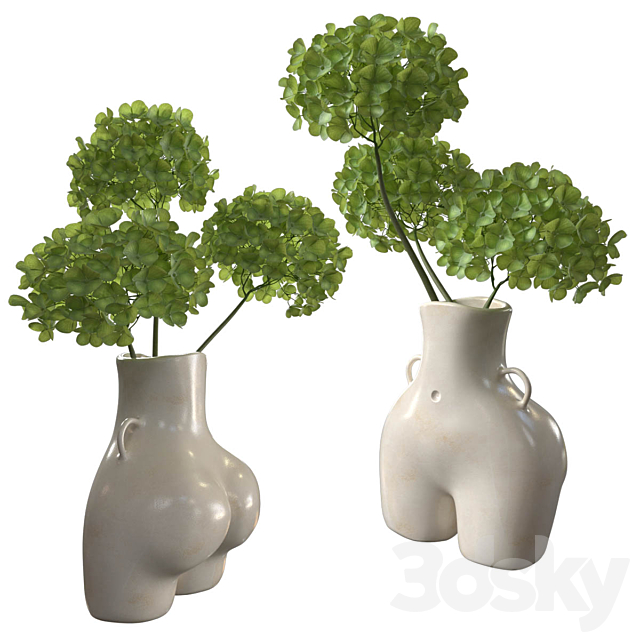مدل سه بعدی گل و گلدان 1514