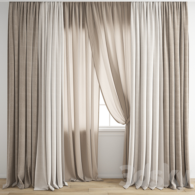 مدل سه بعدی پرده 345