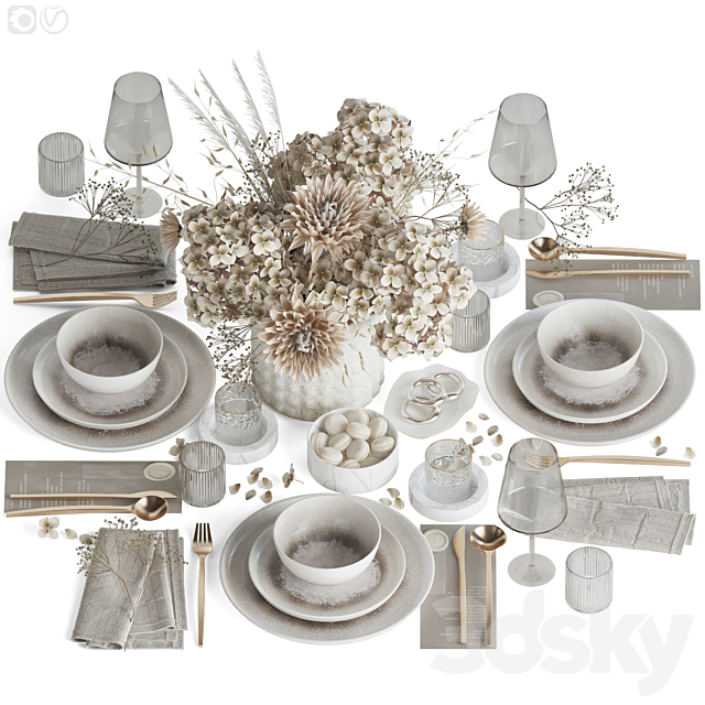 مدل سه بعدی میز غذا 155