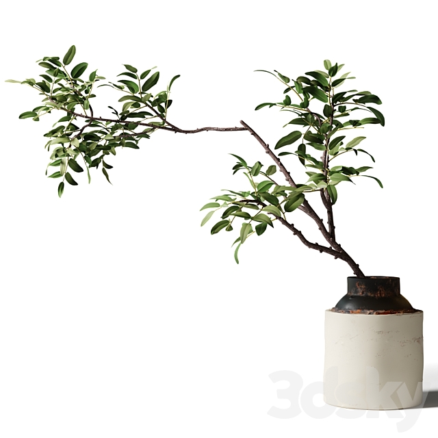 مدل سه بعدی گل و گلدان 1532