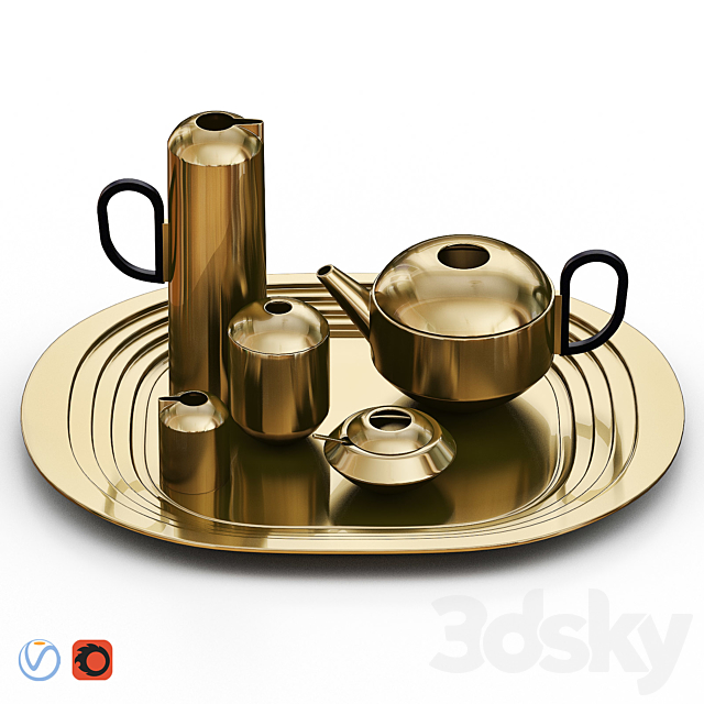 مدل سه بعدی ست چای 7