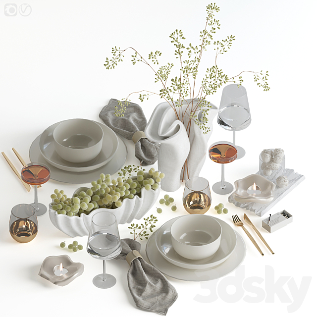 مدل سه بعدی میز غذا 157