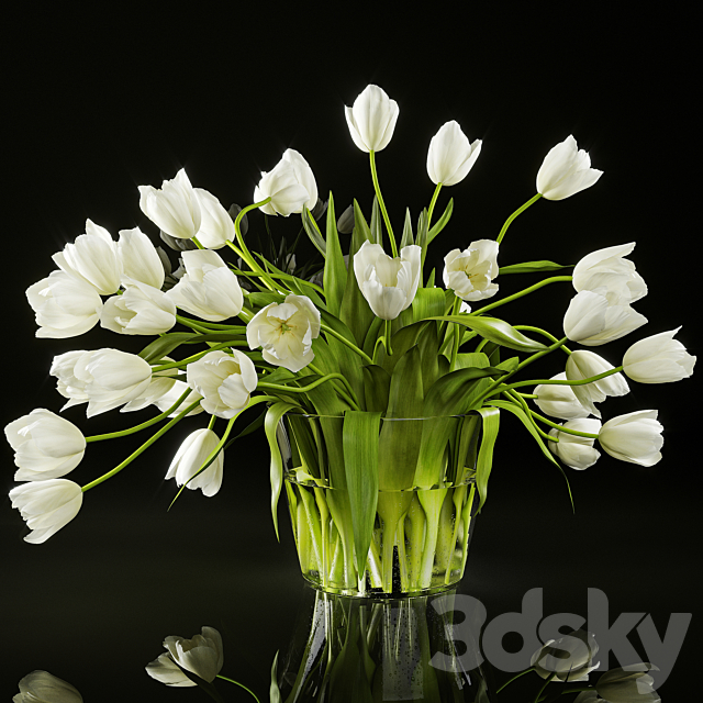 مدل سه بعدی گل و گلدان 1568