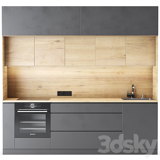 مدل سه بعدی کابینت مدرن 322