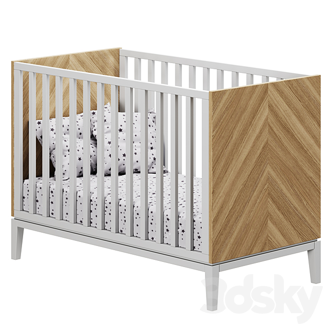 مدل سه بعدی تخت کودک 315