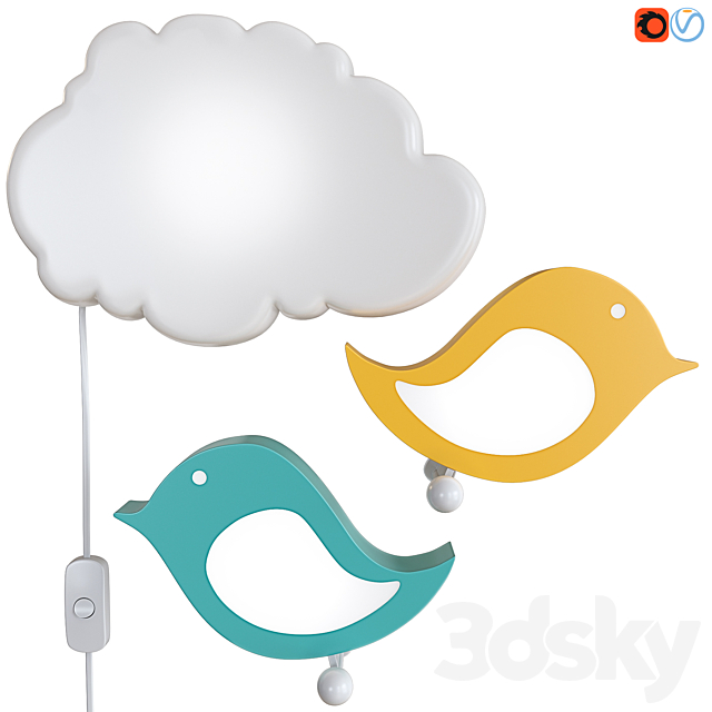 مدل سه بعدی چراغ دیواری 899