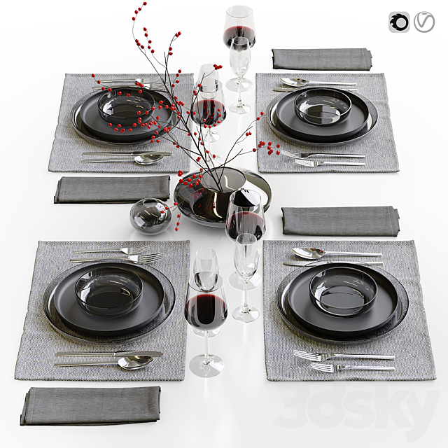 مدل سه بعدی میز غذا 167