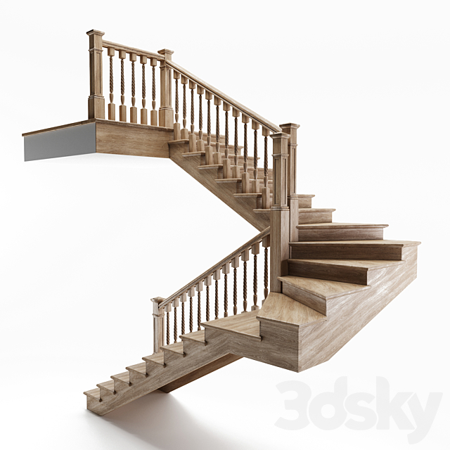 مدل سه بعدی پله کلاسیک 40