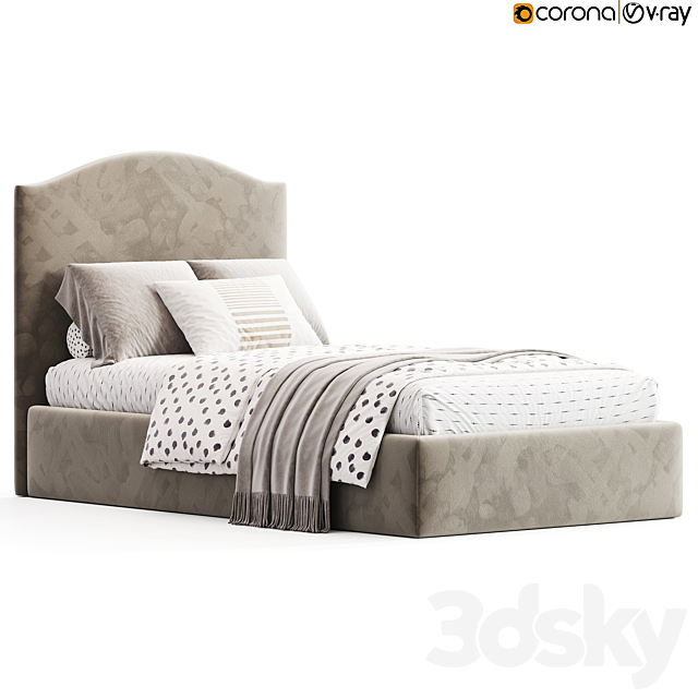مدل سه بعدی تخت کودک 330