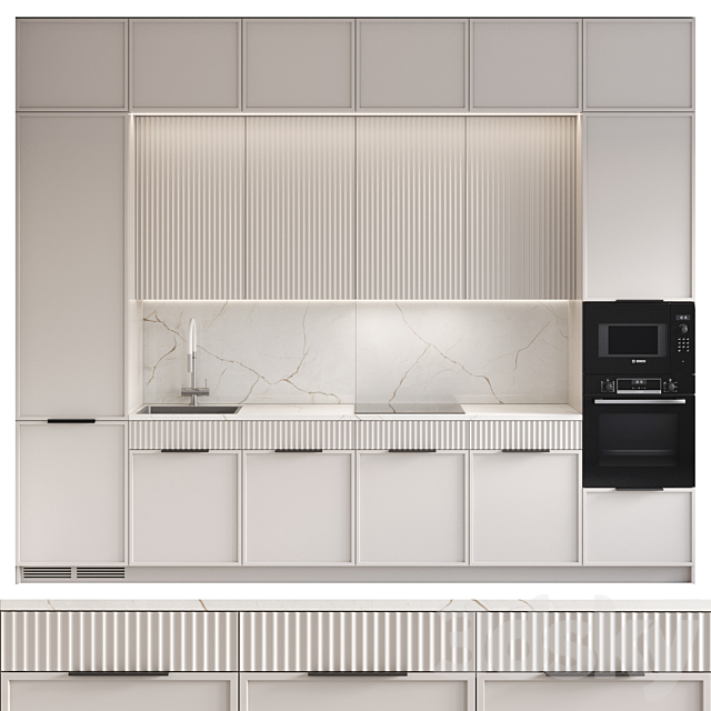 مدل سه بعدی کابینت مدرن 337