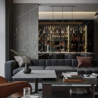 12898 3D Living Room Interior Model