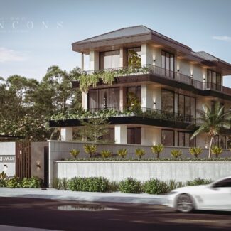 13505 3Ds Max Villa Exterior Model Download