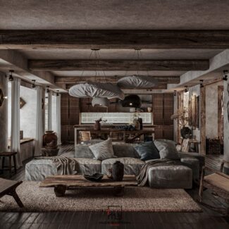 13586.3Ds Max Wabi Sabi Interior Model Download