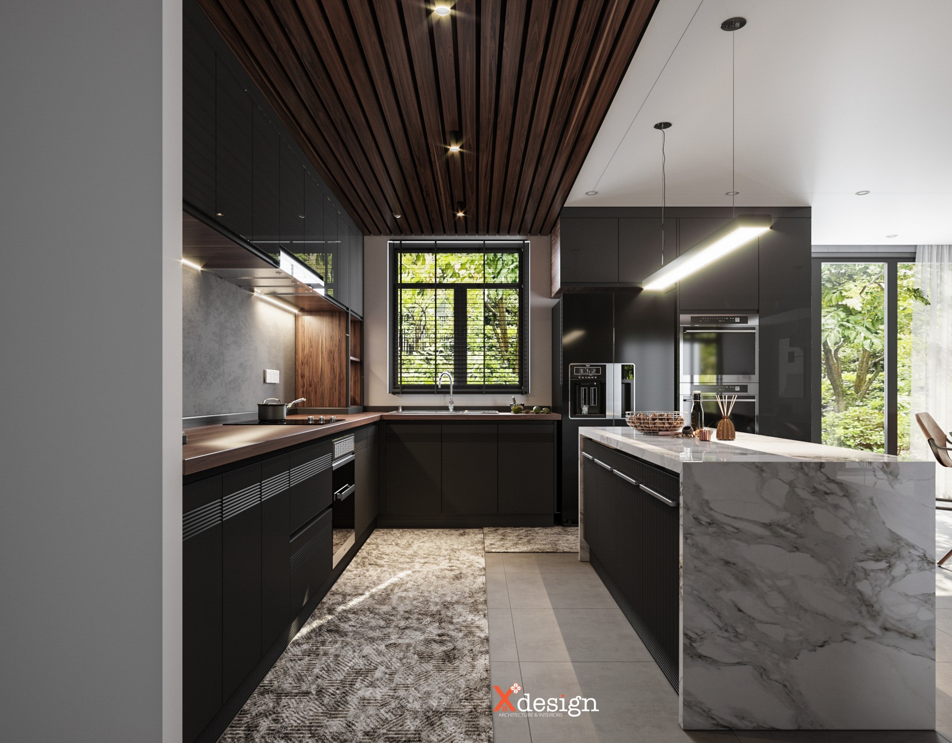 2615.Living-Kitchenroom Scene 3dsmax File free download by ThachPham 2