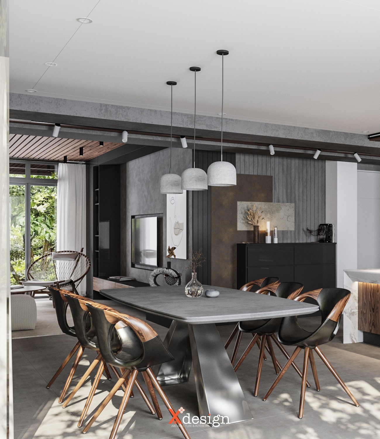 2615.Living-Kitchenroom Scene 3dsmax File free download by ThachPham 4