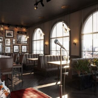 3D Coffee Room Interior VRAY