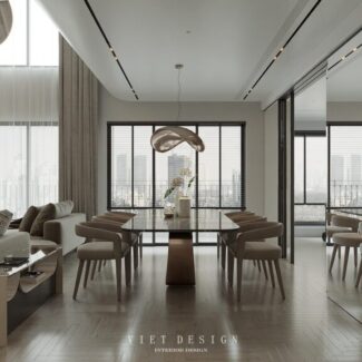 3D Living Room - Kitchen Interior Model 3