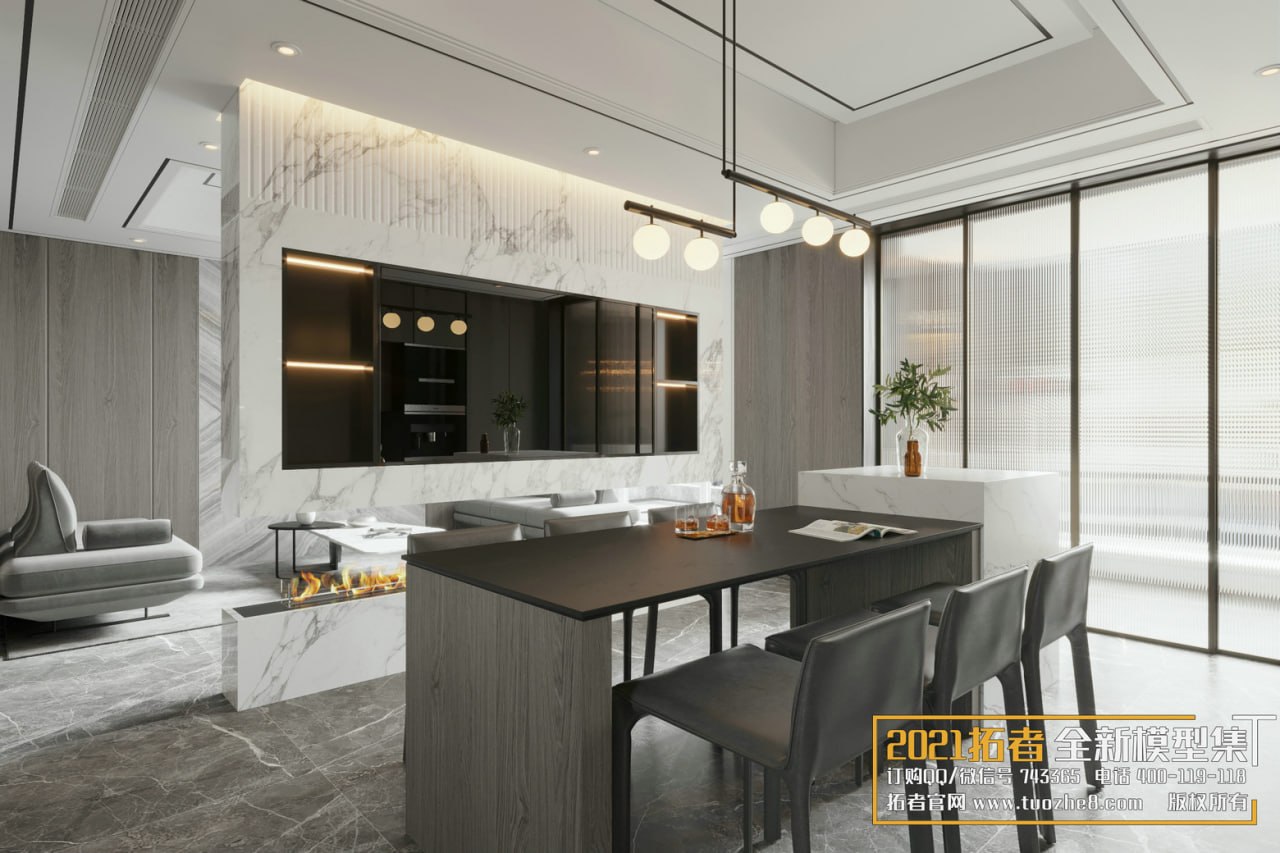 3D Living Room - Living Room Interior Model 103 (1)