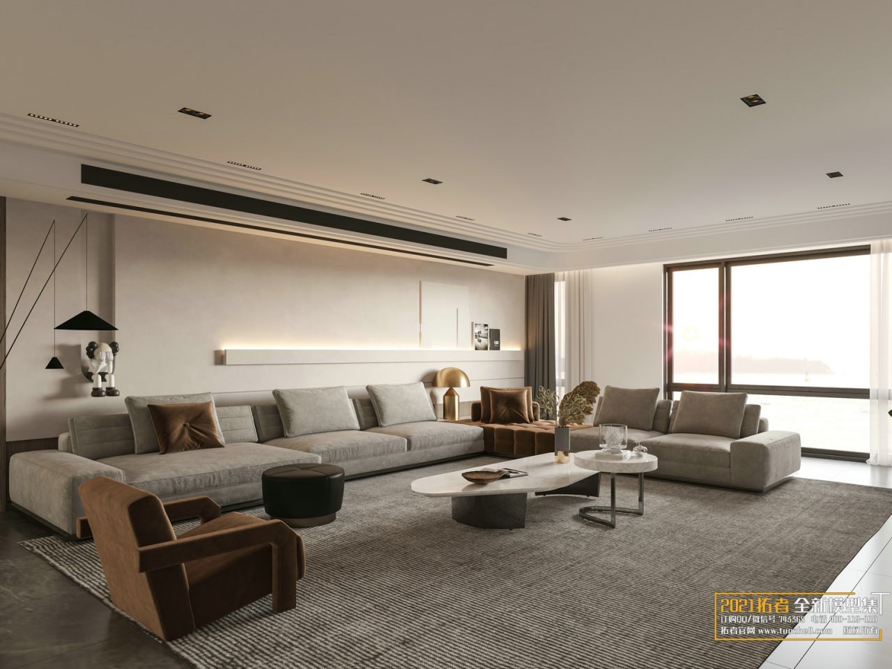 3D Living Room - Living Room Interior Model 110 (3)