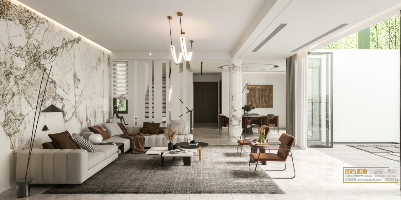 3D Living Room - Living Room Interior Model 111 (3)