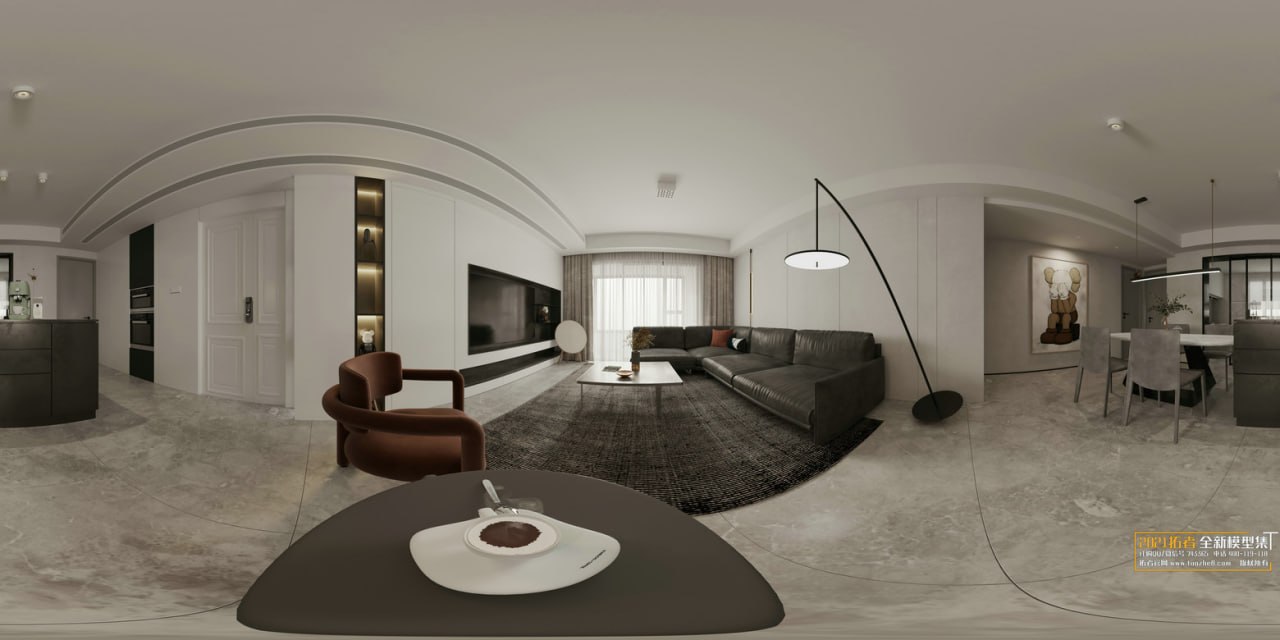 3D Living Room - Living Room Interior Model 121 (1)