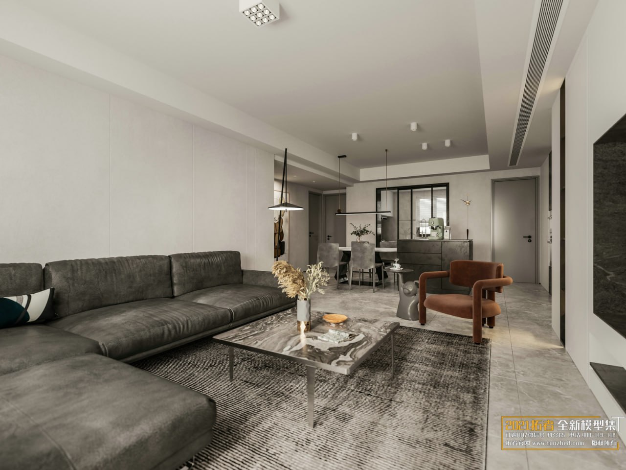 3D Living Room - Living Room Interior Model 121 (5)