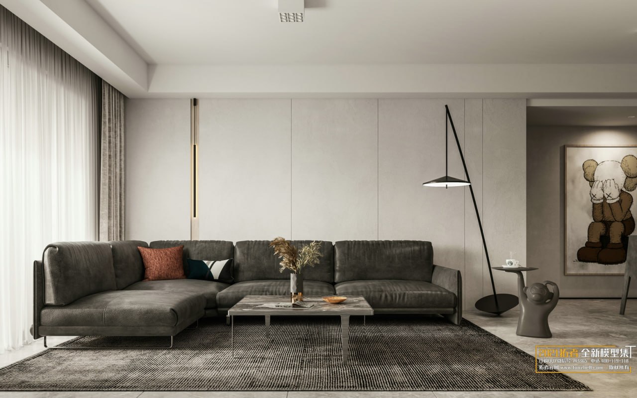 3D Living Room - Living Room Interior Model 121 (6)