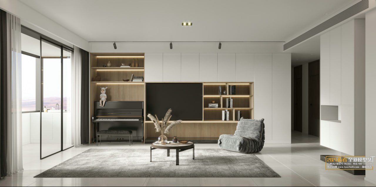 3D Living Room - Living Room Interior Model 132 (3)