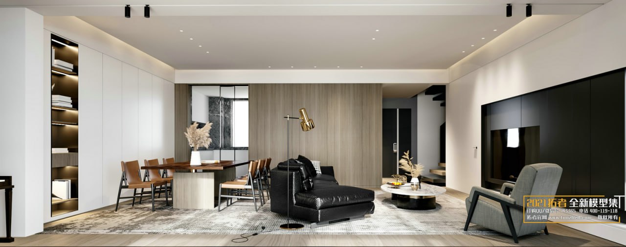 3D Living Room - Living Room Interior Model 141 (2)