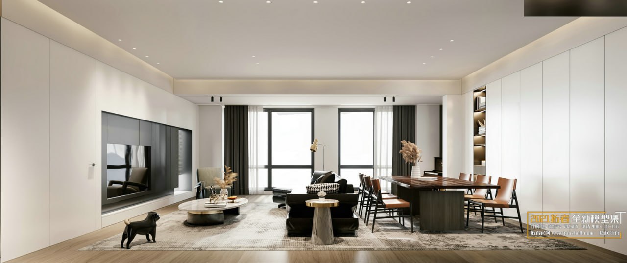 3D Living Room - Living Room Interior Model 141 (3)