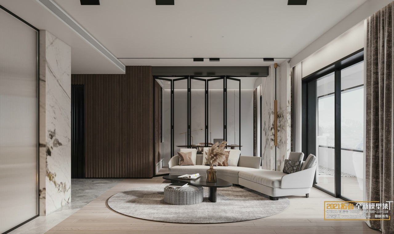 3D Living Room - Living Room Interior Model 142 (3)