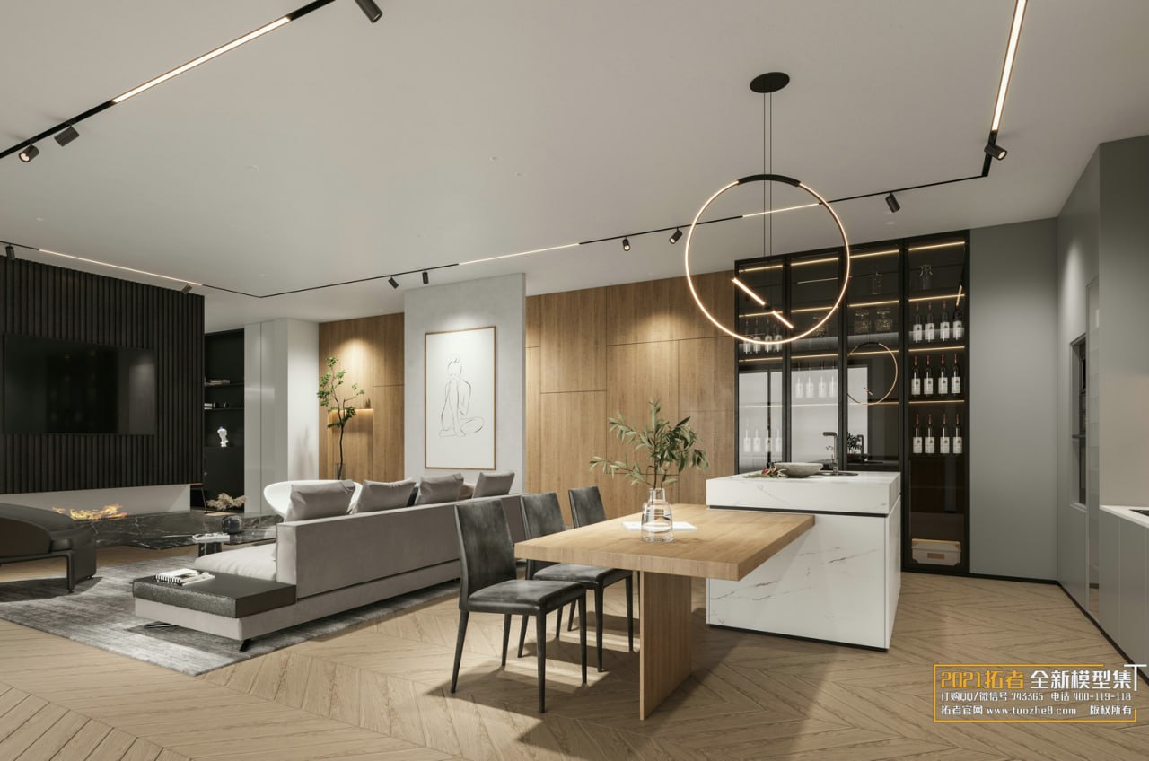 3D Living Room - Living Room Interior Model 145 (5)